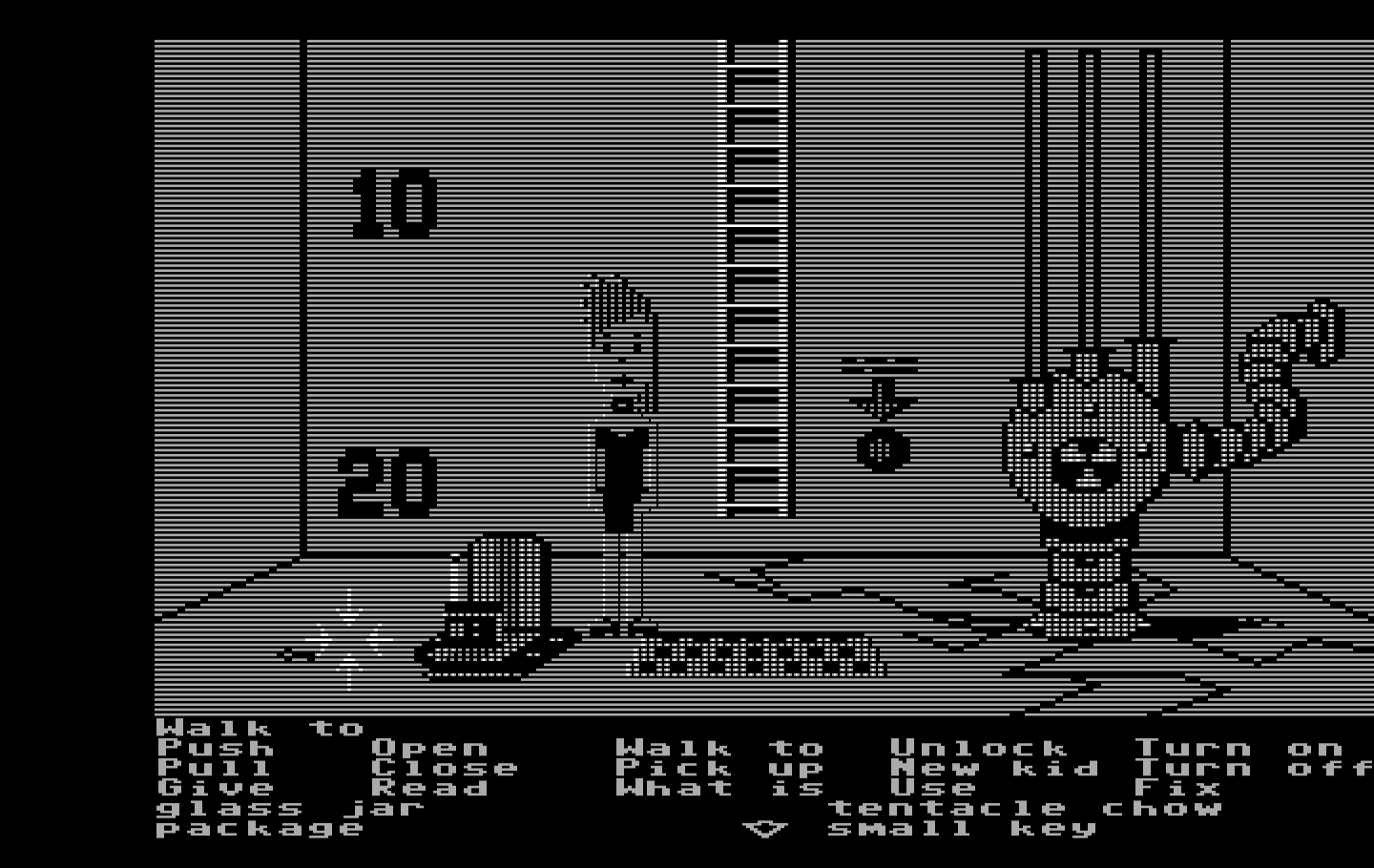 Maniac Mansion IBM PC/Compatibles Screenshot: The bottom of the pool.