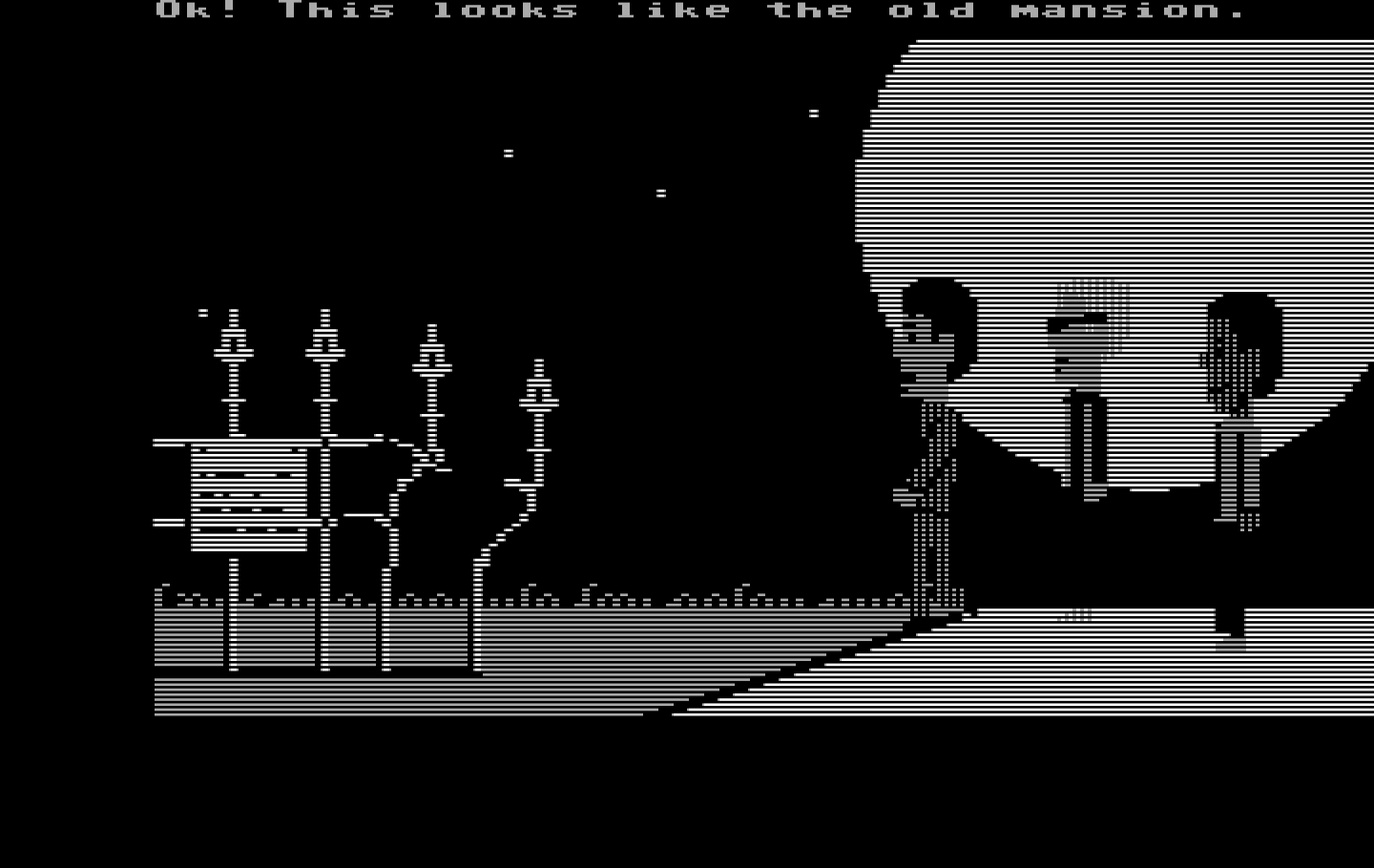 Maniac Mansion IBM PC/Compatibles Screenshot: Game start.
