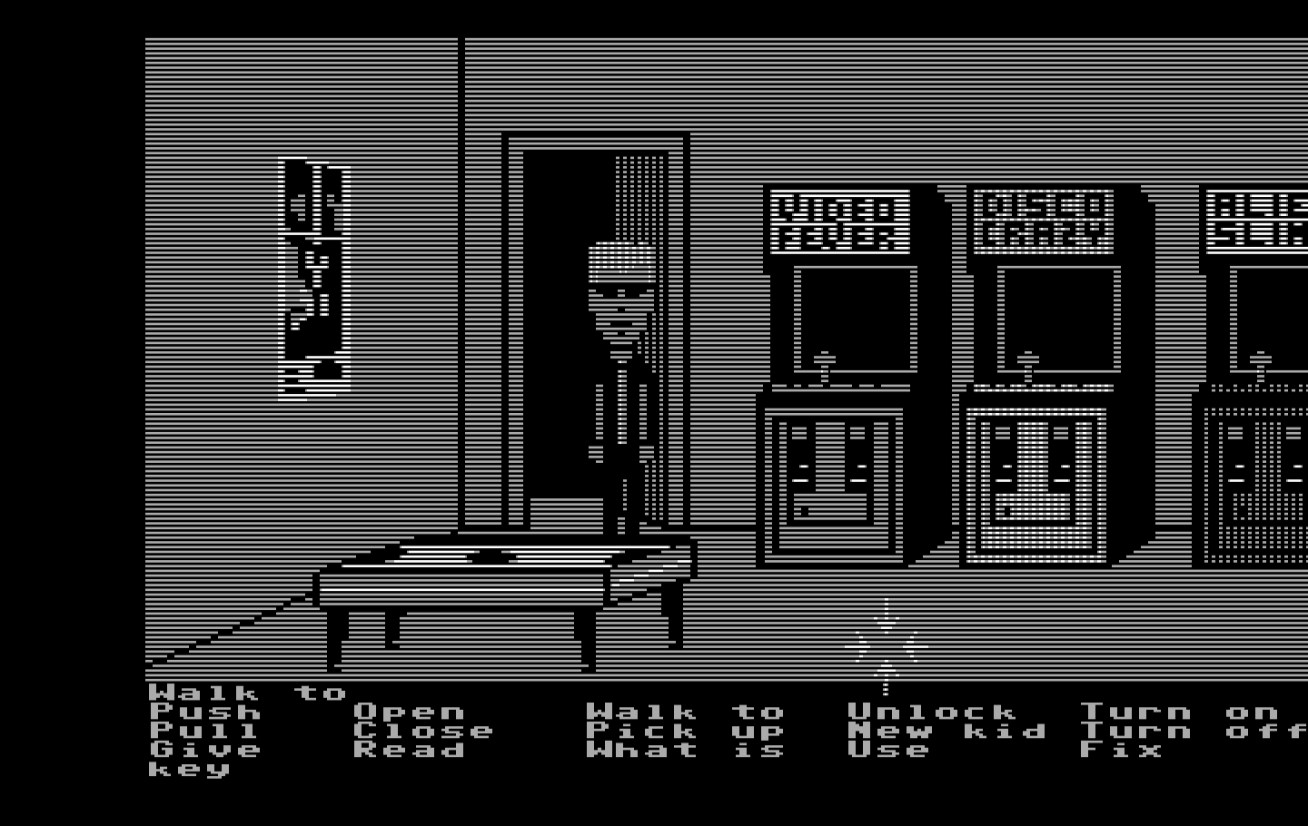 Maniac Mansion IBM PC/Compatibles Screenshot: An arcade! If only I had a quarter...