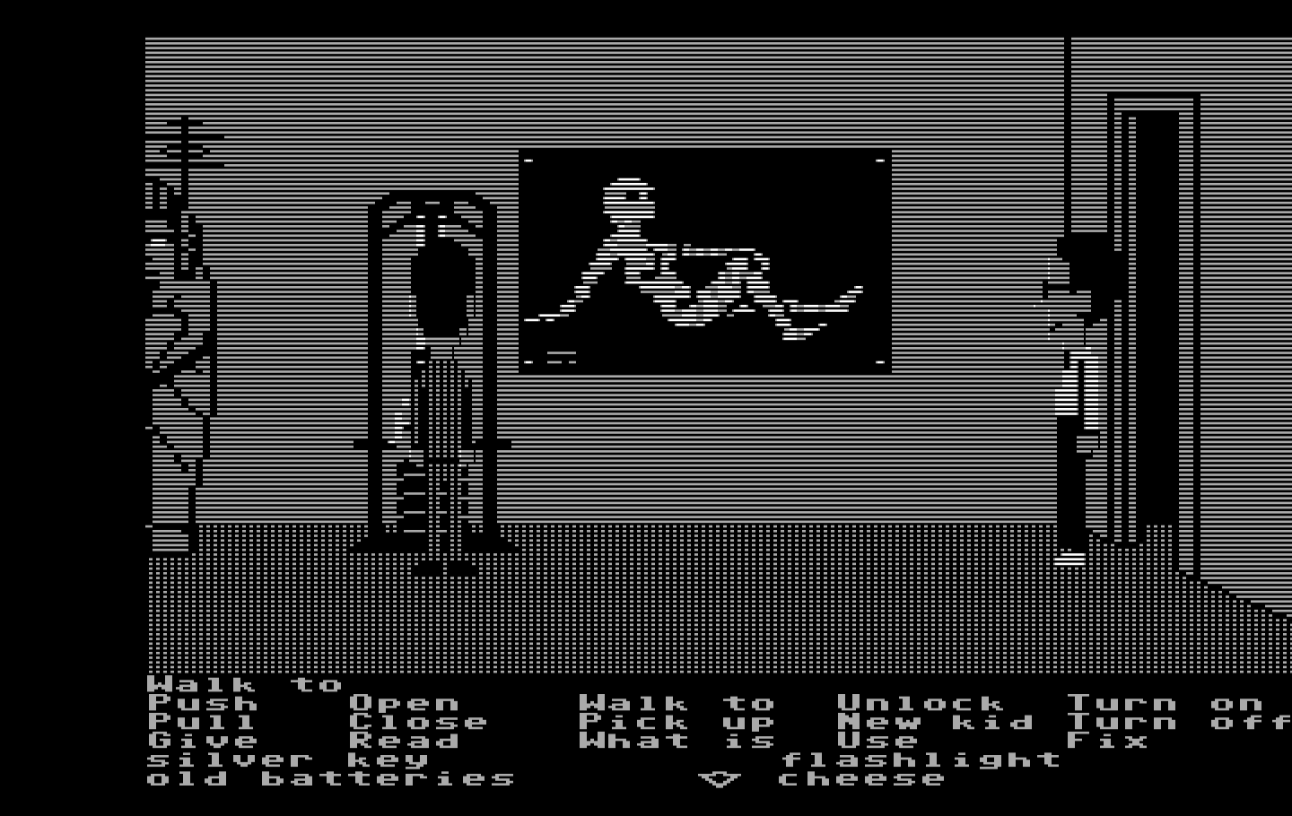 Maniac Mansion IBM PC/Compatibles Screenshot: Need to exercise?