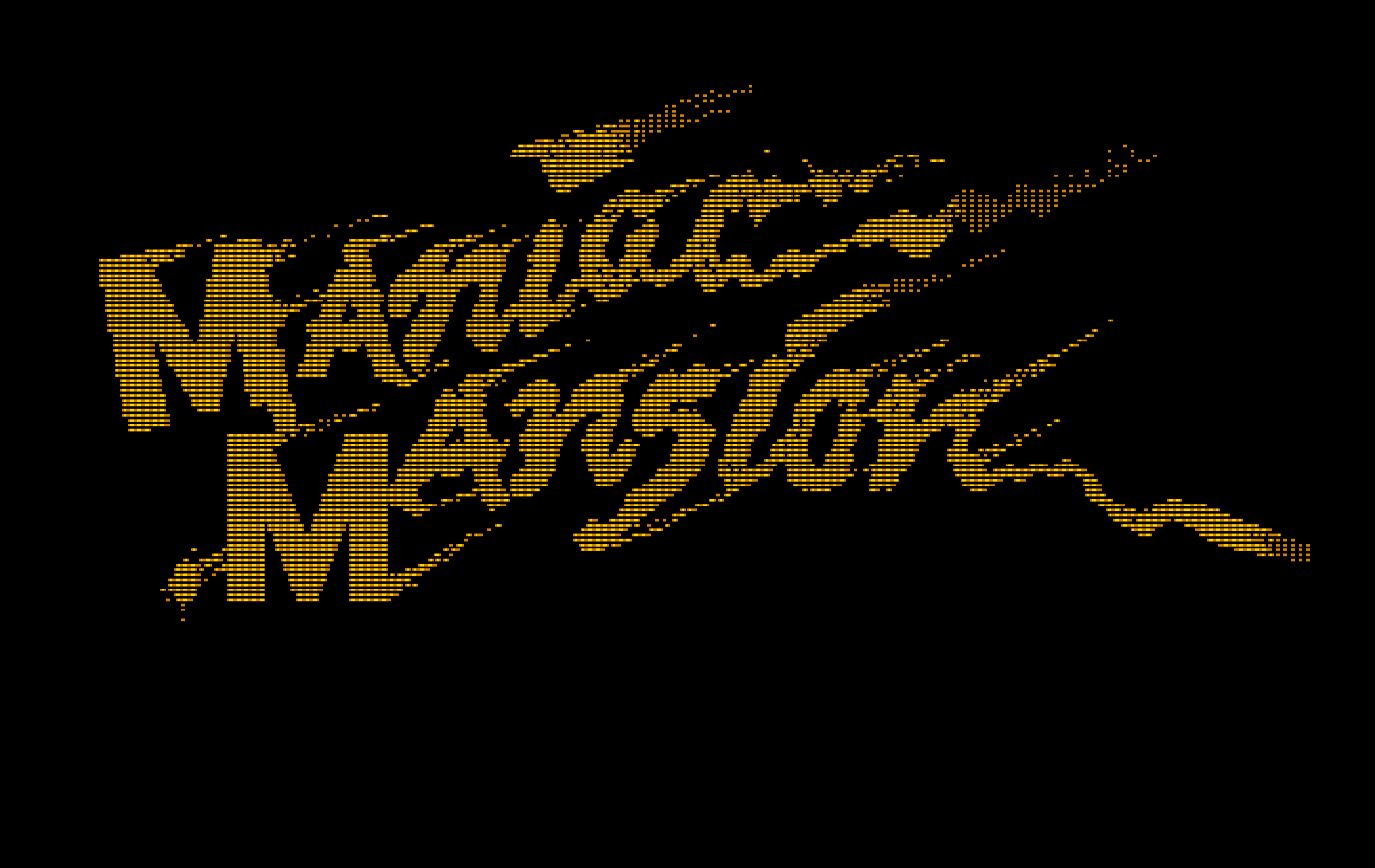 Maniac Mansion IBM PC/Compatibles Screenshot: The game title scrolls by.