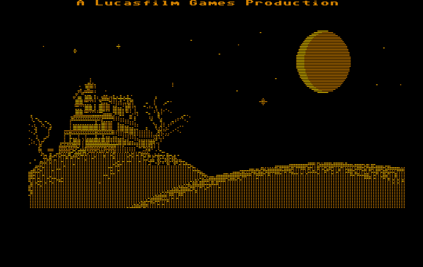 Maniac Mansion IBM PC/Compatibles Screenshot: Game introduction and credits.