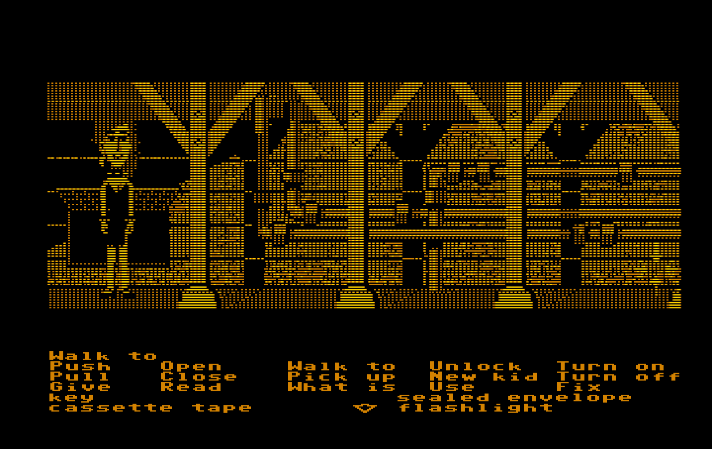 Maniac Mansion IBM PC/Compatibles Screenshot: Meanwhile, Razor sneaks around under the house looking for clues...