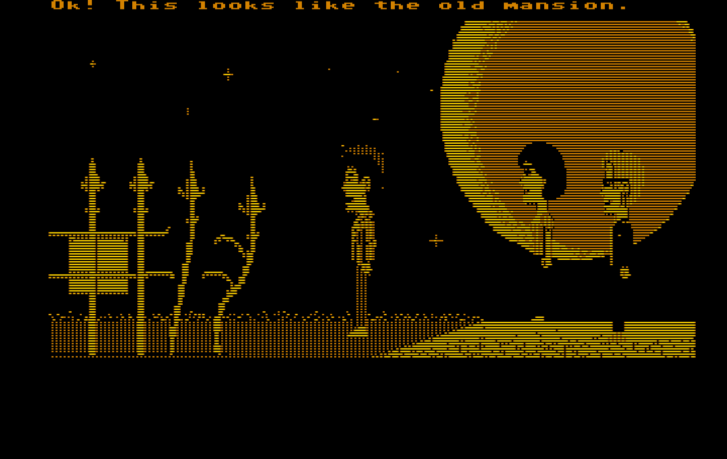 Maniac Mansion IBM PC/Compatibles Screenshot: Game start.