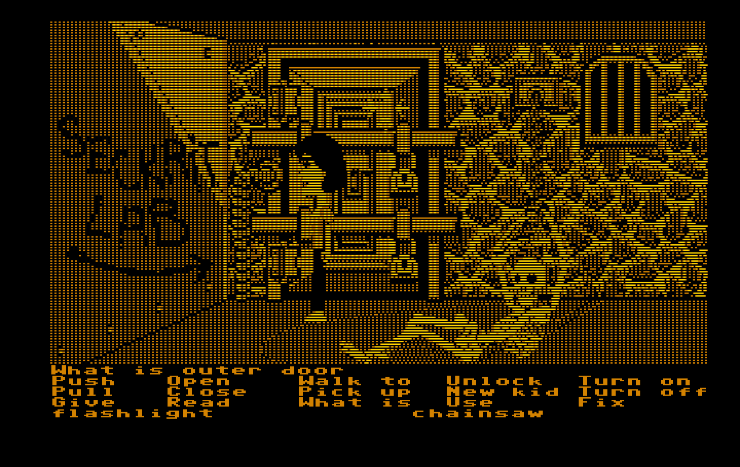 Maniac Mansion IBM PC/Compatibles Screenshot: This way to the seckrit lab!
