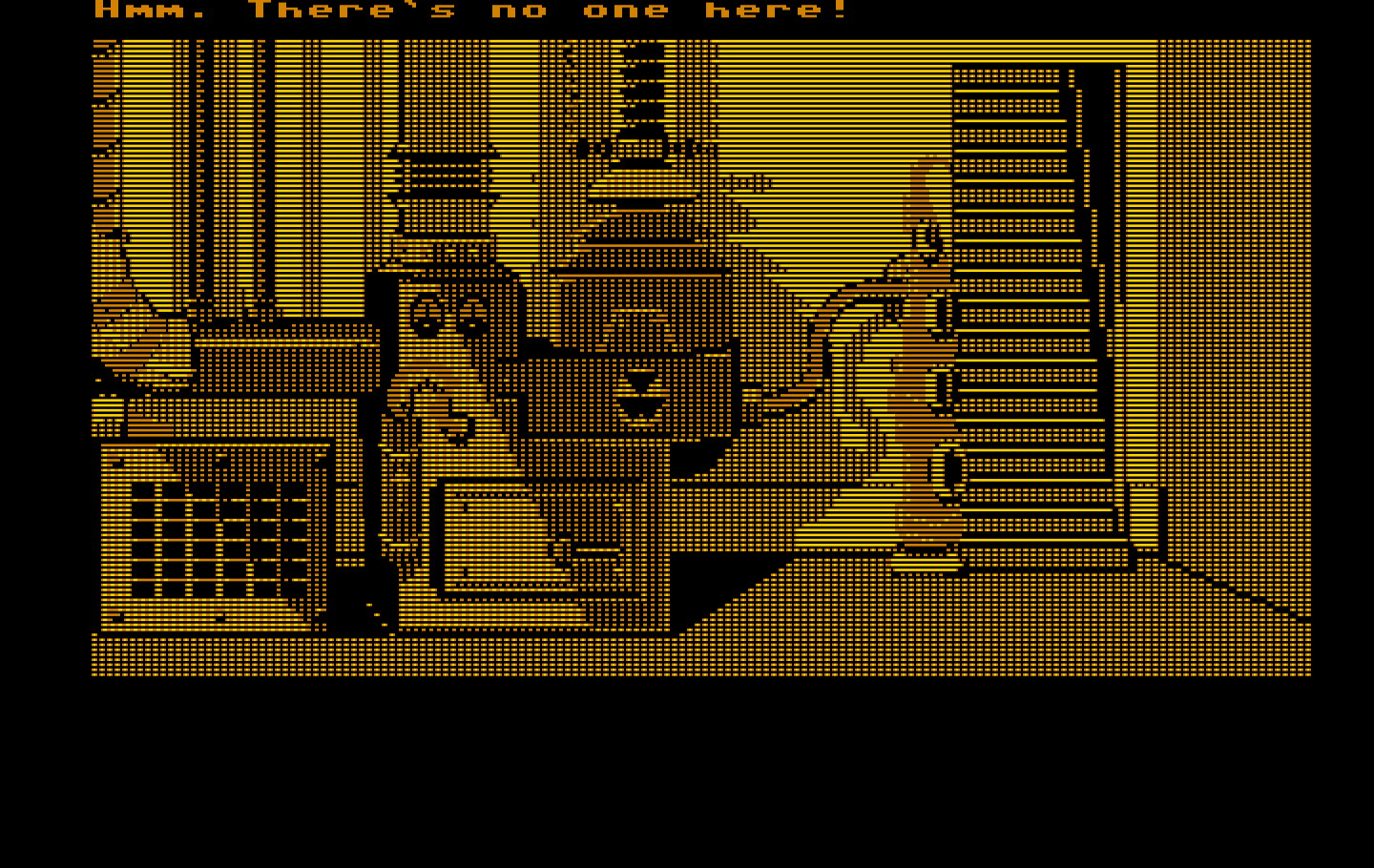 Maniac Mansion IBM PC/Compatibles Screenshot: Nothing suspicious in the basement...