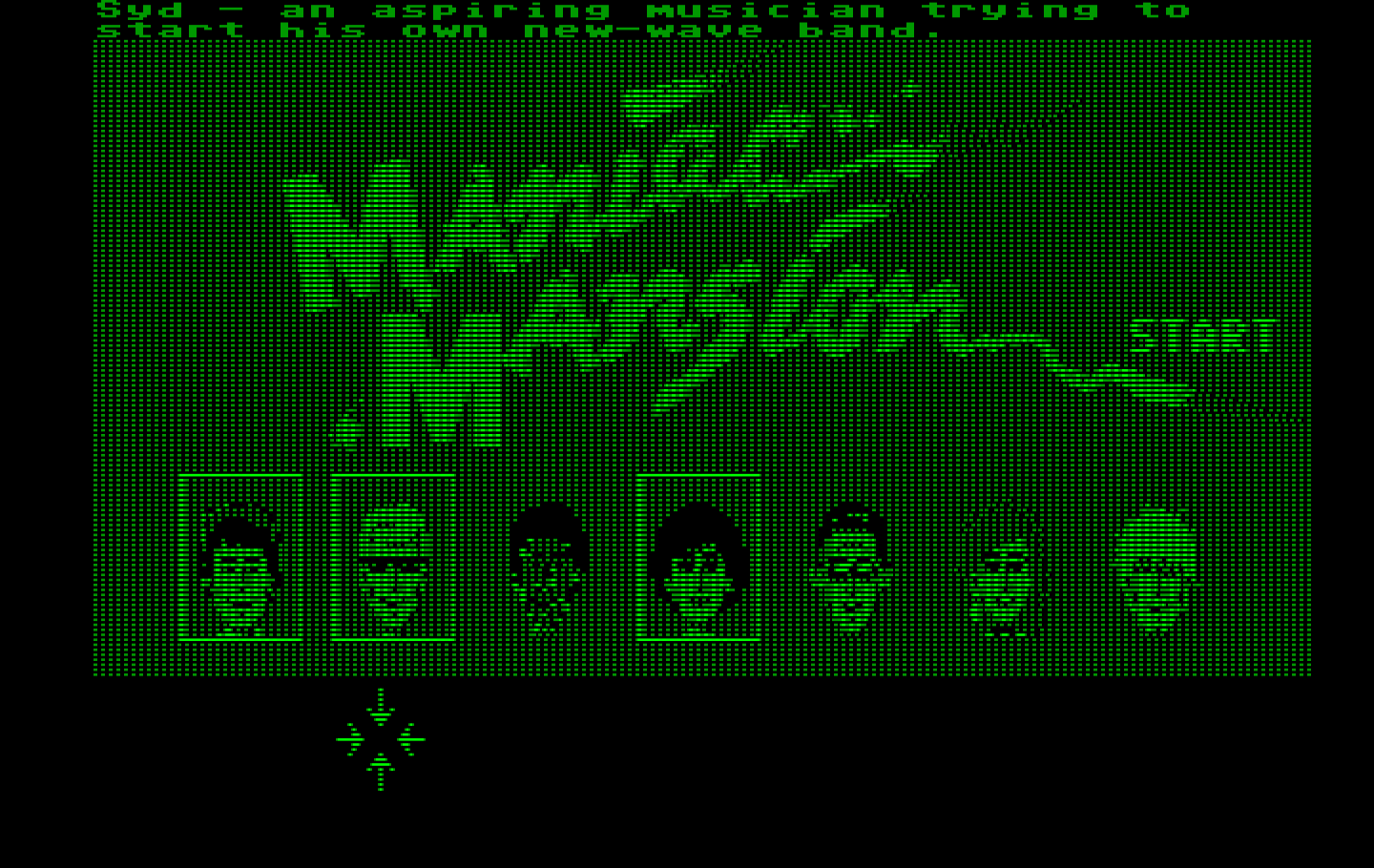 Maniac Mansion IBM PC/Compatibles Screenshot: Title screen; select two additional characters to start the game.