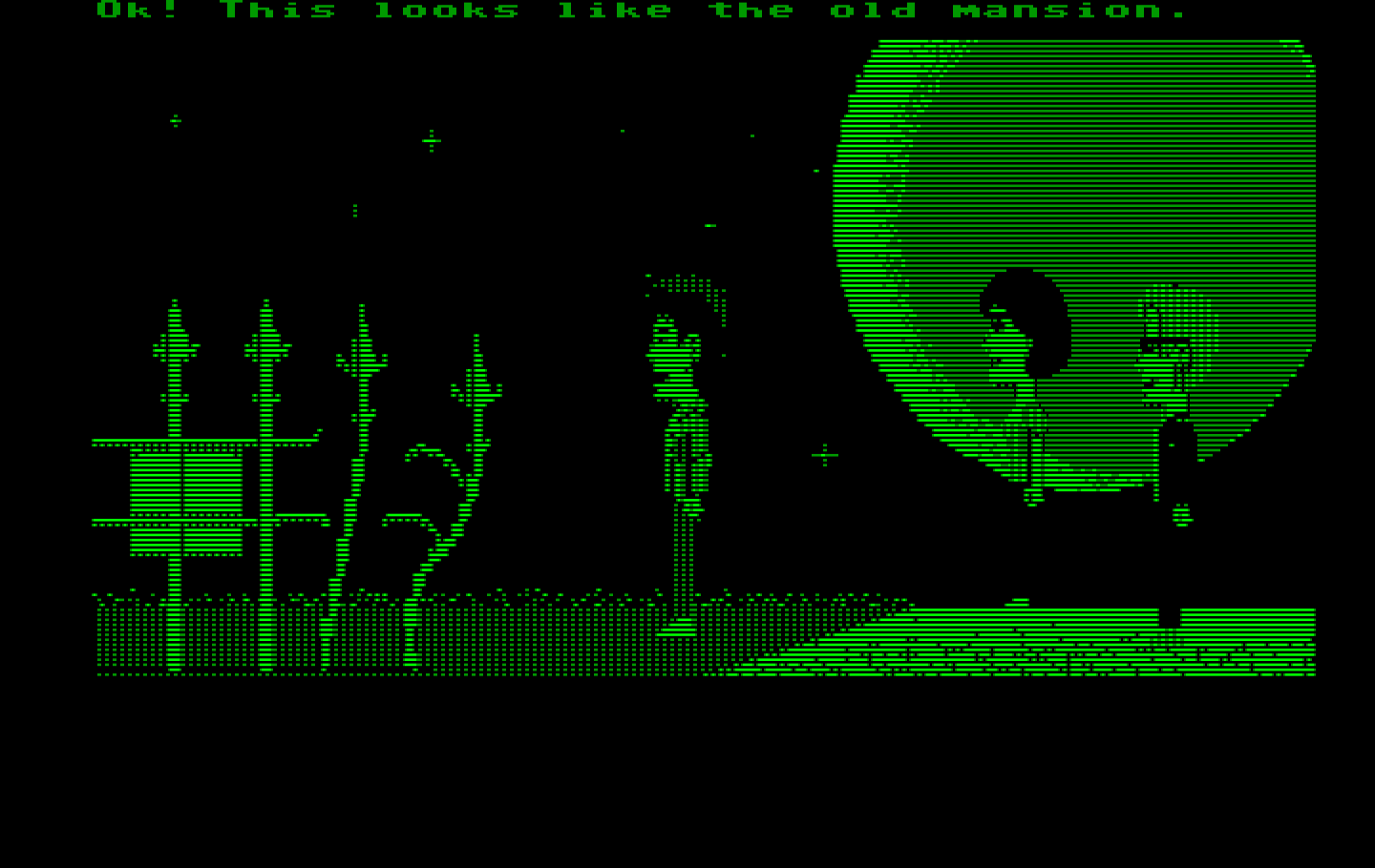 Maniac Mansion IBM PC/Compatibles Screenshot: Game start.