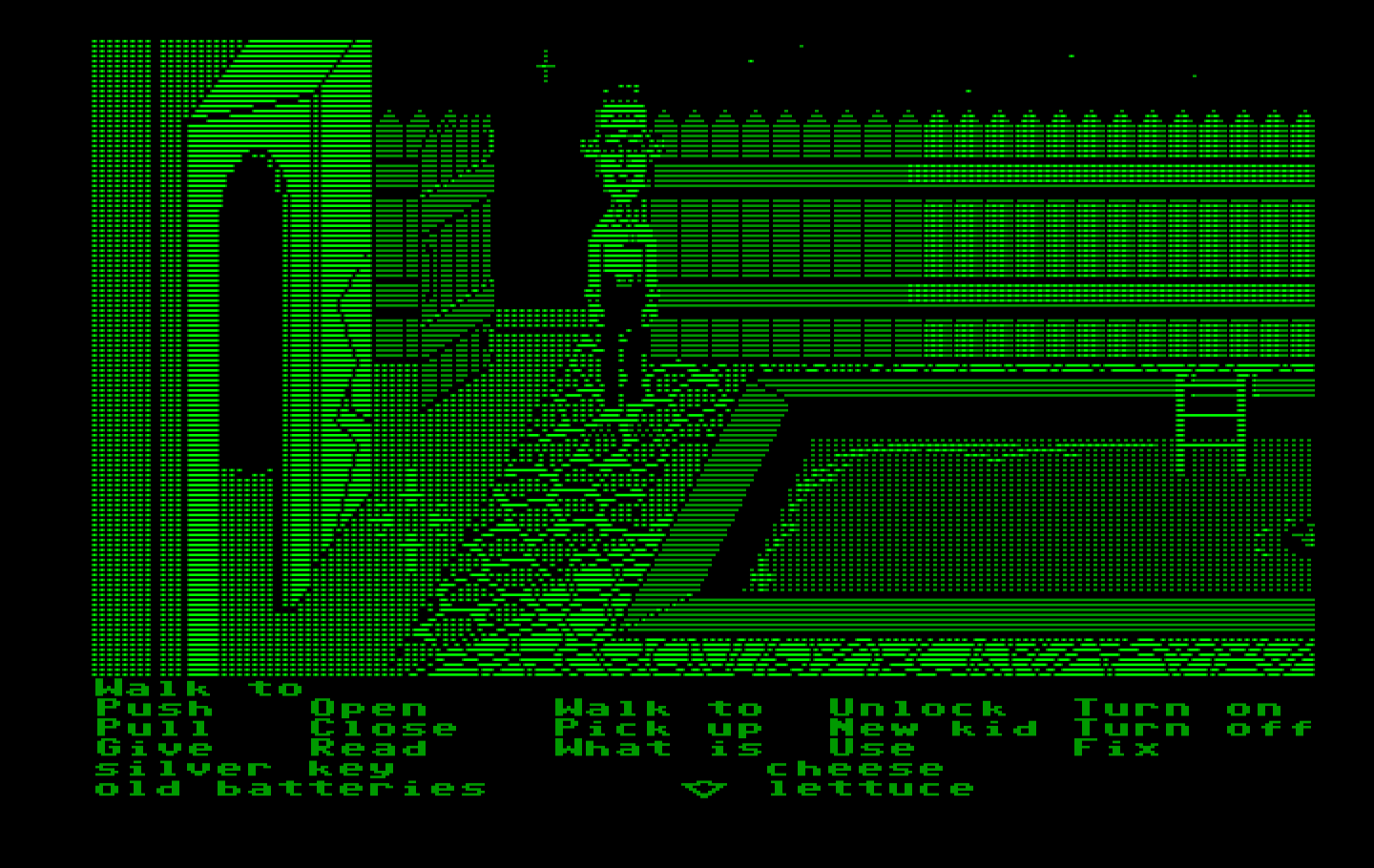 Maniac Mansion IBM PC/Compatibles Screenshot: Here's the pool in the backyard...