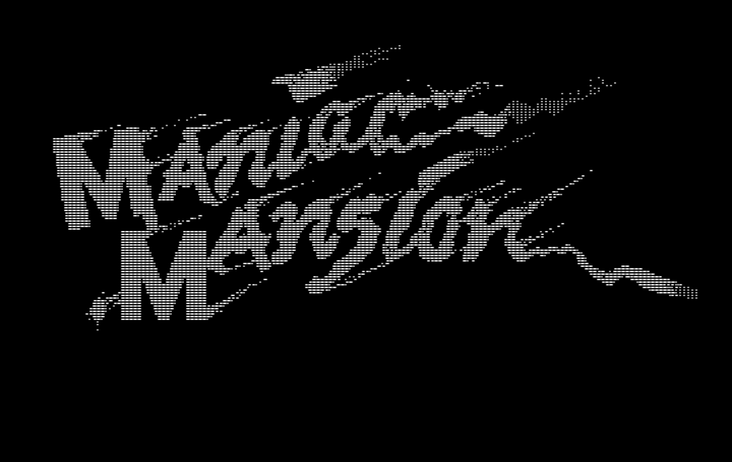 Maniac Mansion IBM PC/Compatibles Screenshot: The game title scrolls by.