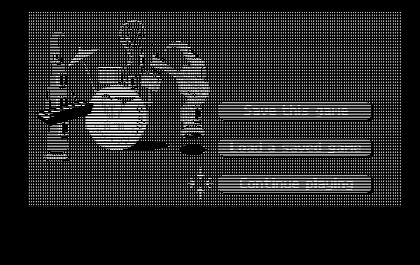 Maniac Mansion IBM PC/Compatibles Screenshot: The save/load screen.