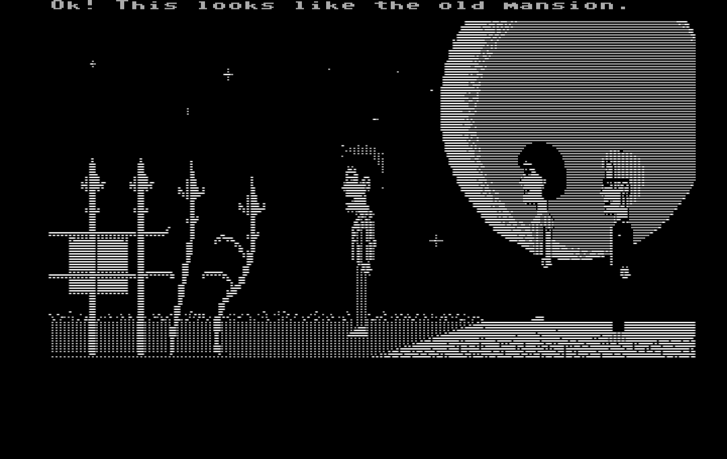 Maniac Mansion IBM PC/Compatibles Screenshot: Game start.