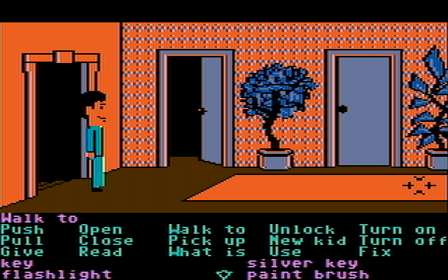 Maniac Mansion IBM PC/Compatibles Screenshot: The third floor hallway.