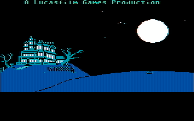Maniac Mansion IBM PC/Compatibles Screenshot: Introduction and game credits.
