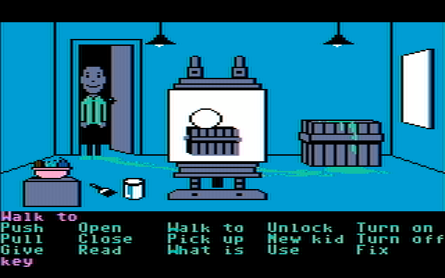 Maniac Mansion IBM PC/Compatibles Screenshot: Looks like a painting...of...something!
