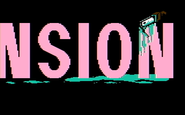Maniac Mansion IBM PC/Compatibles Screenshot: The end of the game title scrolling.