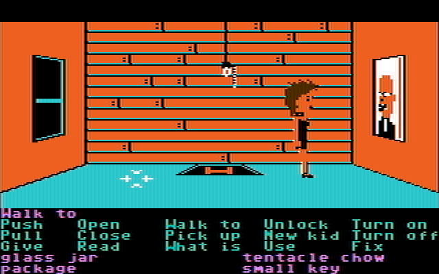 Maniac Mansion IBM PC/Compatibles Screenshot: Another empty room...or is it?