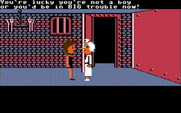 Maniac Mansion for IBM PC/Compatibles - Caught, and getting thrown in the dungeon!