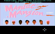 Maniac Mansion for IBM PC/Compatibles - Title screen; select two additional characters to start the game.