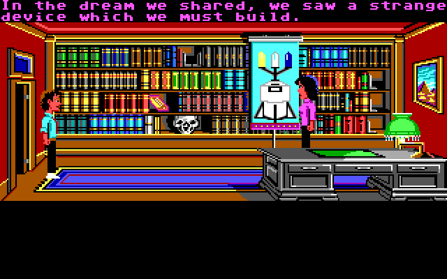 Zak McKracken and the Alien Mindbenders IBM PC/Compatibles Screenshot: Zak learns a little more about what's going on...