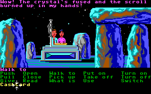 Zak McKracken and the Alien Mindbenders IBM PC/Compatibles Screenshot: Meanwhile, back at Stonehenge...