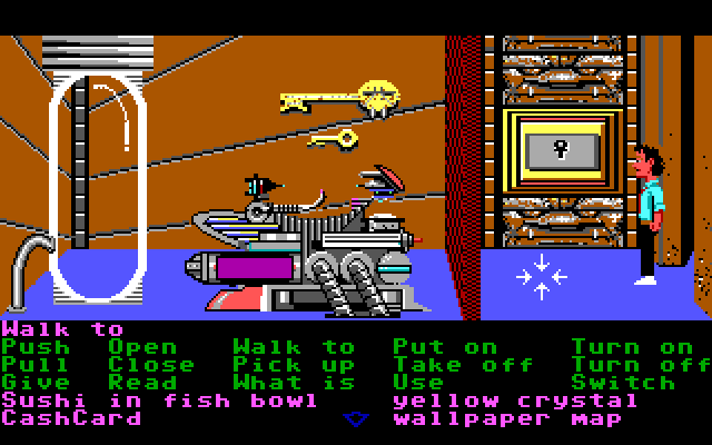 Zak McKracken and the Alien Mindbenders IBM PC/Compatibles Screenshot: Some giant keys! Better find a way to get those...