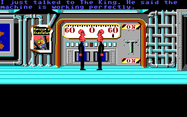 Zak McKracken and the Alien Mindbenders IBM PC/Compatibles Screenshot: A cutscene shows the alien mindbenders...
