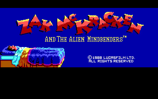 Zak McKracken and the Alien Mindbenders IBM PC/Compatibles Screenshot: Title screen.