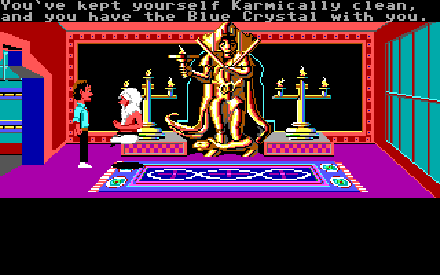 Zak McKracken and the Alien Mindbenders IBM PC/Compatibles Screenshot: This floating guy is full of wisdom...