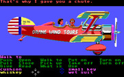 Zak McKracken and the Alien Mindbenders for IBM PC/Compatibles - Flying...good thing I have a parachute now!
