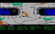 Zak McKracken and the Alien Mindbenders for IBM PC/Compatibles - In bird form flying towards a giant temple eye...