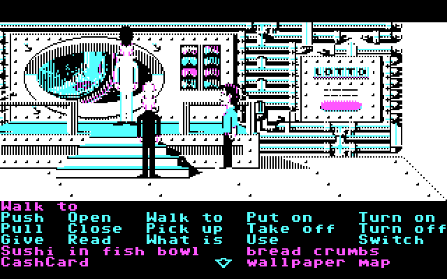 Zak McKracken and the Alien Mindbenders IBM PC/Compatibles Screenshot: On the alien spacecraft...
