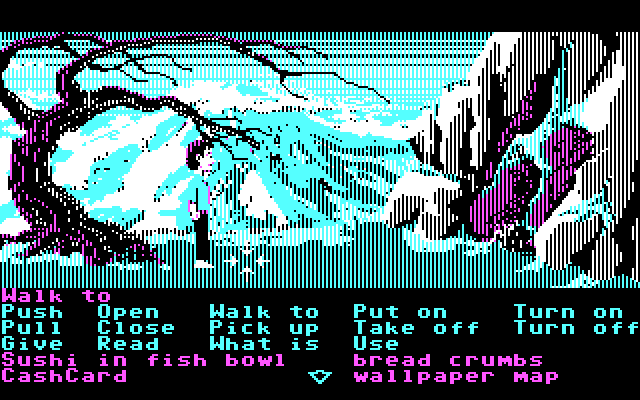 Zak McKracken and the Alien Mindbenders IBM PC/Compatibles Screenshot: Welcome to Seattle, where the two-headed squirrel lives...