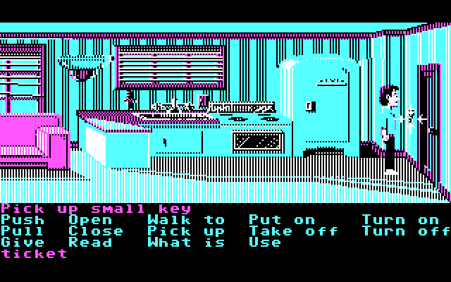 Zak McKracken and the Alien Mindbenders IBM PC/Compatibles Screenshot: Better take that small key, I might need it...