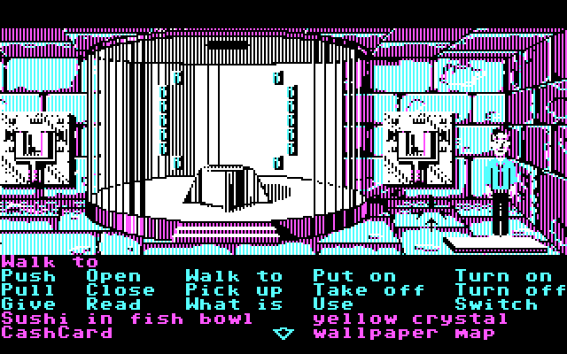 Zak McKracken and the Alien Mindbenders IBM PC/Compatibles Screenshot: Hmm, what is this room and what do those switches do?