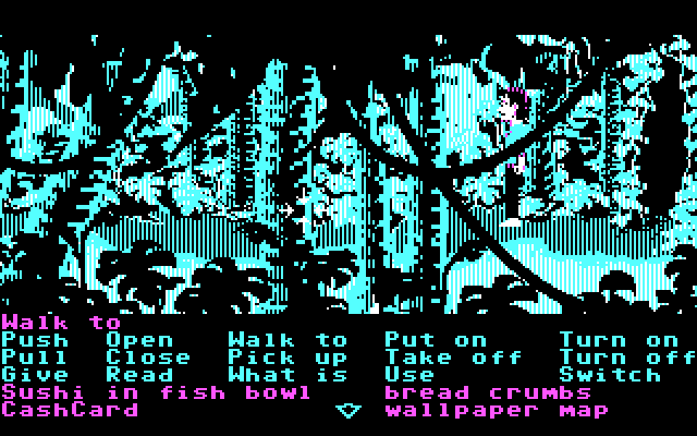 Zak McKracken and the Alien Mindbenders IBM PC/Compatibles Screenshot: It's another jungle maze...