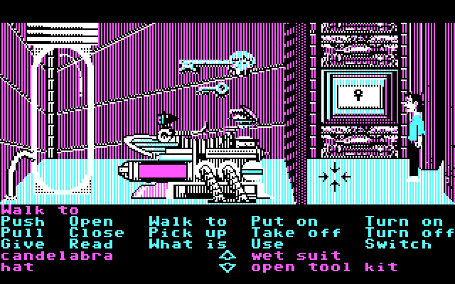 Zak McKracken and the Alien Mindbenders IBM PC/Compatibles Screenshot: How can I reach those two keys?