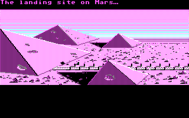 Zak McKracken and the Alien Mindbenders IBM PC/Compatibles Screenshot: The landing site on Mars...