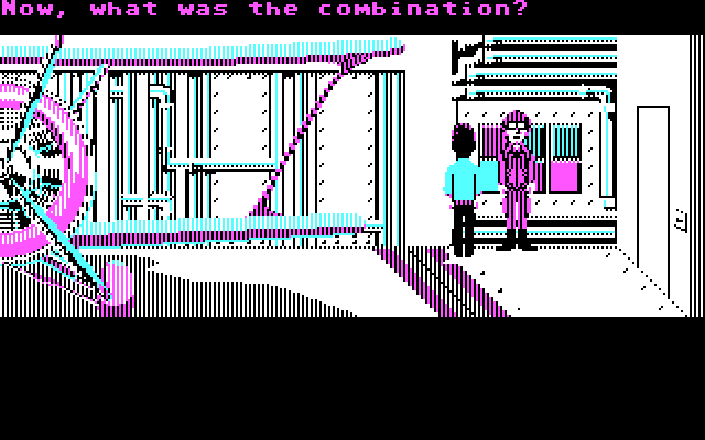Zak McKracken and the Alien Mindbenders IBM PC/Compatibles Screenshot: We'll need another secret combination...