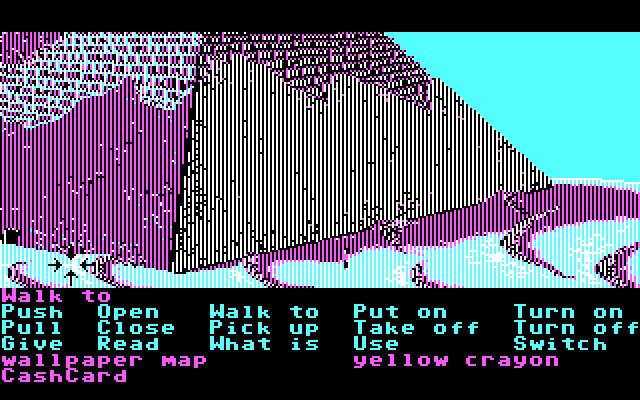 Zak McKracken and the Alien Mindbenders IBM PC/Compatibles Screenshot: Approaching a giant pyramid!