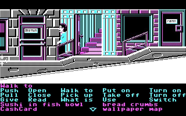 Zak McKracken and the Alien Mindbenders IBM PC/Compatibles Screenshot: Wandering the streets of San Francisco...