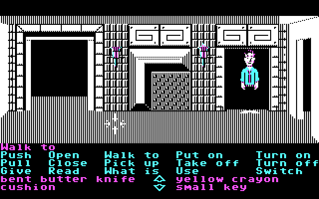 Zak McKracken and the Alien Mindbenders IBM PC/Compatibles Screenshot: Light the torches, and try to make it through this maze again...