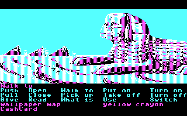 Zak McKracken and the Alien Mindbenders IBM PC/Compatibles Screenshot: It's a sphinx!