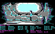 Zak McKracken and the Alien Mindbenders for IBM PC/Compatibles - Zak teleports into a cave to gather some items.