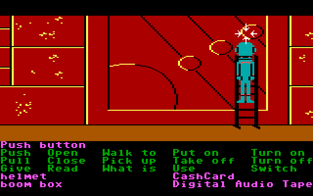 Zak McKracken and the Alien Mindbenders IBM PC/Compatibles Screenshot: The entrance to the Mars pyramid.