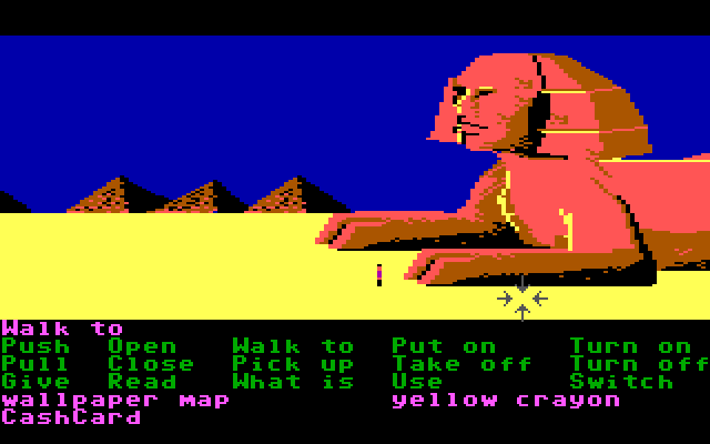 Zak McKracken and the Alien Mindbenders IBM PC/Compatibles Screenshot: A giant sphinx!