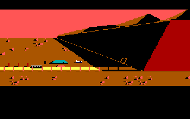 Zak McKracken and the Alien Mindbenders IBM PC/Compatibles Screenshot: The giant alien pyramid on Mars.