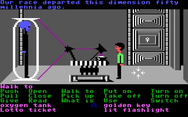 Zak McKracken and the Alien Mindbenders IBM PC/Compatibles Screenshot: I discovered a recording the shows more of the story...