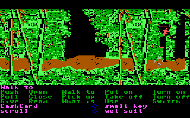 Zak McKracken and the Alien Mindbenders IBM PC/Compatibles Screenshot: Yet another jungle maze...