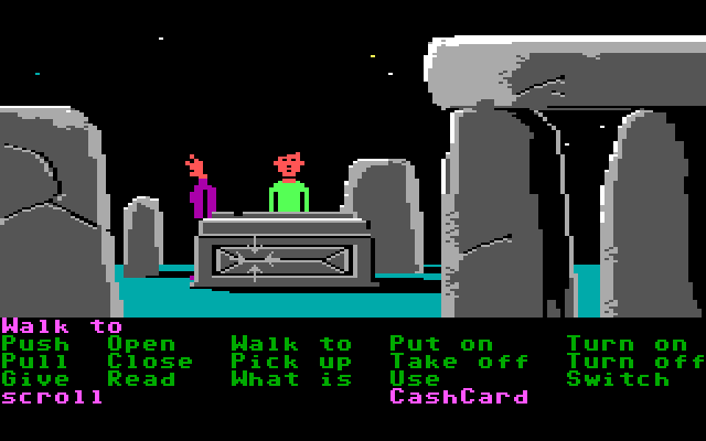 Zak McKracken and the Alien Mindbenders IBM PC/Compatibles Screenshot: At Stonehenge...